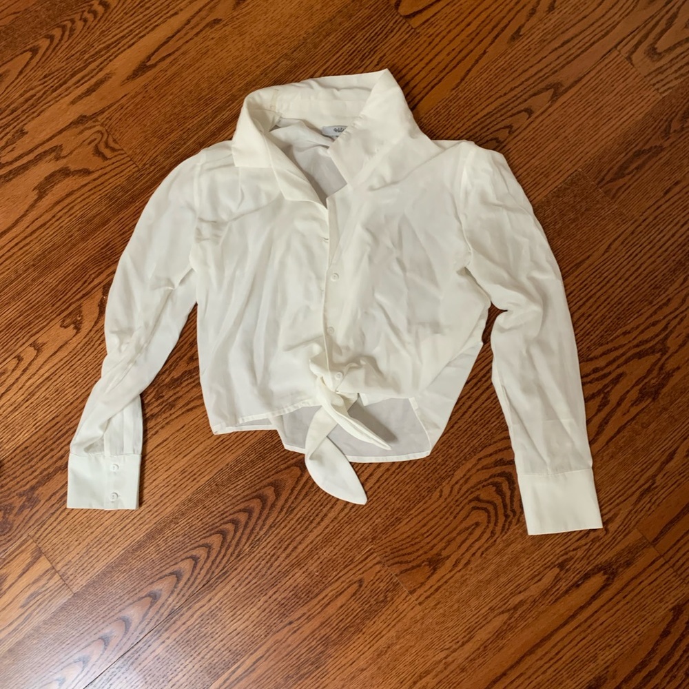 Wildfire tie front blouse, white